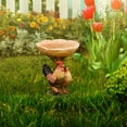 thumbnail image 2 of Clearance! EQWLJWE Outdoor Resin Bird Bath, Resin Raccoon Birdbath, Animal Statue Outdoor Bird Feeder, Garden Bird Bath, Resin Decoration Cute Garden Ornament for Garden Home, 2 of 5