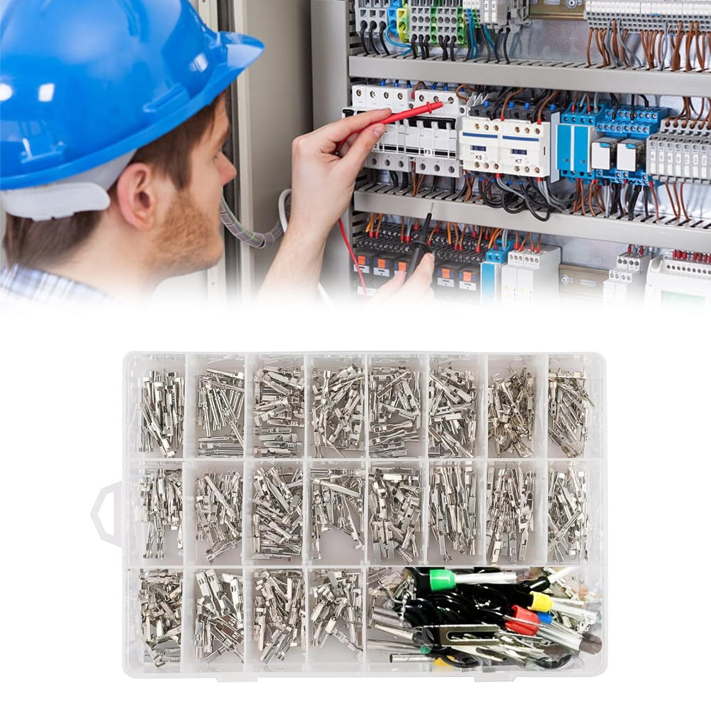 Zorvai 340pcs Car Electrical Wire terminals Connectors Assorted Male Female crimps Pins