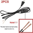 thumbnail image 3 of 2-Piece 6 Feet Black Light Cord, Lamp Power Cord with On/Off Switch Button and Plug, There  Only One Plug and Need to Be Wired,Stripped End Can Be Used for Wiring DX-2P$$Tools & Hardware Other, 3 of 8