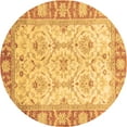 thumbnail image 1 of Ahgly Company Indoor Round Oriental Brown Modern Area Rugs, 5' Round, 1 of 4