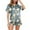 Navy, variant on GDREDA Women's Pajama Pants and Top Set 2 Piece Sets Pajamas For Women Tiger Floral Graphic Print Short Sleeve Button Shirt And Shorts Pajama Set Women Pajama Sets pyjamas Navy,M