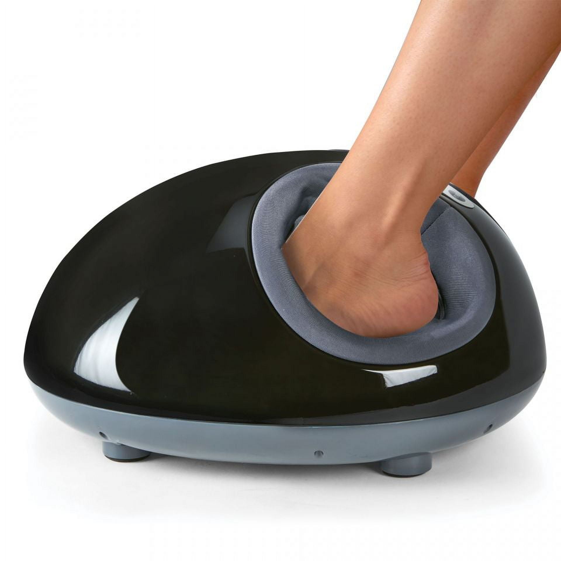 Foot Massager Machine For Foot Circulation Adjustable Intensities with Heat, Deep Kneading, Rolling and Air Compression 15034BK
