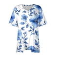 thumbnail image 3 of Camisas de Manga Larga para las Mujeres Cuello Redondo Impreso de Ajuste Suelto, Top de Moda de Verano Sexy para el Uso Diario, 3 of 6