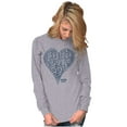 thumbnail image 3 of Faith Love God Heart Christian Women Plus Size Long Sleeve Graphic Tee Brisco Brands 3X, 3 of 5