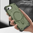 thumbnail image 7 of Allytechgroup Magnetic Case for iPhone 16e, Support Wireless Charging & Car Phone Mount Slim Lightweight Hard PC Shockproof Protective Back Cover Bumper for iPhone 16e, Armygreen, 7 of 7