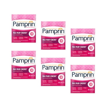 6 Pack - Pamprin Max Formula Caplets 24 Caplets Each