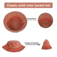 thumbnail image 5 of Washed Cotton Bucket Hats Packable Summer Outdoor Cap Travel Beach Sun Hat Plain Colors for Men Women, 5 of 5
