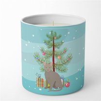 Carolines Treasures CK4775CDL 3.75 x 3.25 in. Unisex Malayan Cat Merry Christmas 10 oz Decorative Soy Candle