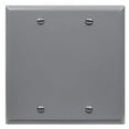 thumbnail image 2 of ENERLITES Double Blank Cover Wall Plate, Gloss Finish, Standard Size 2-Gang 4.50" x 4.57", Unbreakable Polycarbonate Thermoplastic, UL Listed, 8802-GY, Gray, 2 of 3
