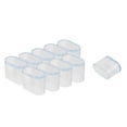 thumbnail image 5 of 10 X Rubber Chair Leg Cap Oval Covers Furniture Table Feet Floor Protectors Transparent 15X30Mm Smile Home, 5 of 9