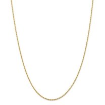 Primal Gold 14K Yellow Gold 1.50mm Diamond Cut Rope with Lobster Clasp Chain