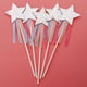 thumbnail image 2 of Adornos para Tartas Macarena 5 Piezas Estrellas con Rayas Plata, 2 of 8