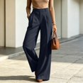thumbnail image 6 of Womens Dress Work Pants High Waisted Trousers Wide Leg Pull on Stretchy Slacks with Pockets Casual Daily Wear Comfortable Fit by Yigetop Navy XXL, 6 of 6