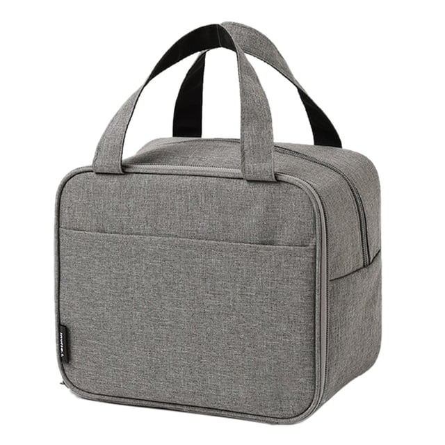 TIELUTT Black Lunch Bag /8.7 * 5.7 * 7.3in Reusable Lunch Women's Lunch Bag Insulated for Work Electrician Kits for Adults Womens Lunch Tote with Side Pocket Work Tote and Lunch Bag Set Thermal Lunch