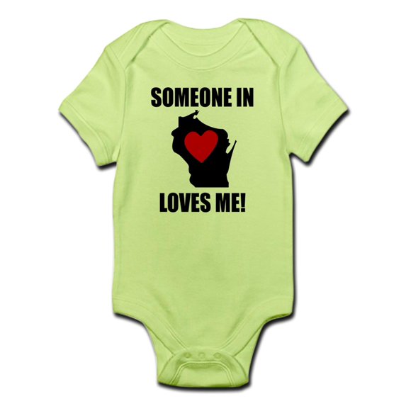 CafePress - Someone In Wisconsin Loves Me Body Suit - Baby Light Bodysuit