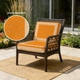 thumbnail image 2 of Outdoor Patio Cushion Covers 4 Pack Orange Vintage Patio Chair Cushion Covers with Ties and Zipper Abstract Art White Greek Key Waterproof Outdoor Seat Cushion Covers for Patio Furniture 22"x22", 2 of 6