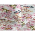 thumbnail image 3 of Ambesonne Birds and Nature Quilted Bedspread Set 3 Pcs, Asian Art Cherry, King, Off White Pale Pink, 3 of 4