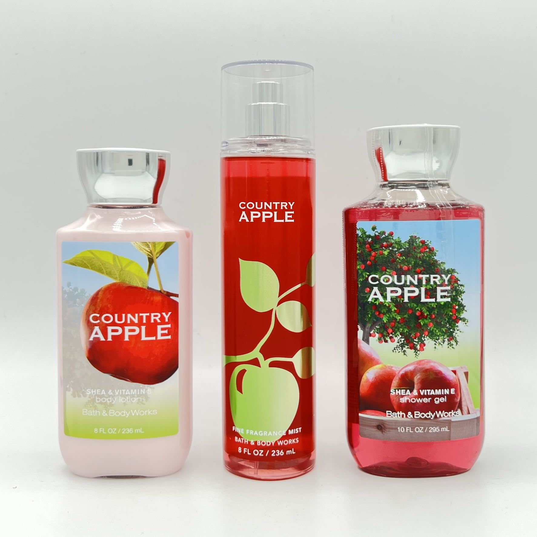Bath and Body Works Country Apple Body Lotion, Fine Fragrance Mist and