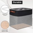 thumbnail image 4 of Fabric Storage Bins Baskets For Shelves 3 Pack Decorative Linen Closet Organizers With Handles For Clothes Home Office Organization, 4 of 7