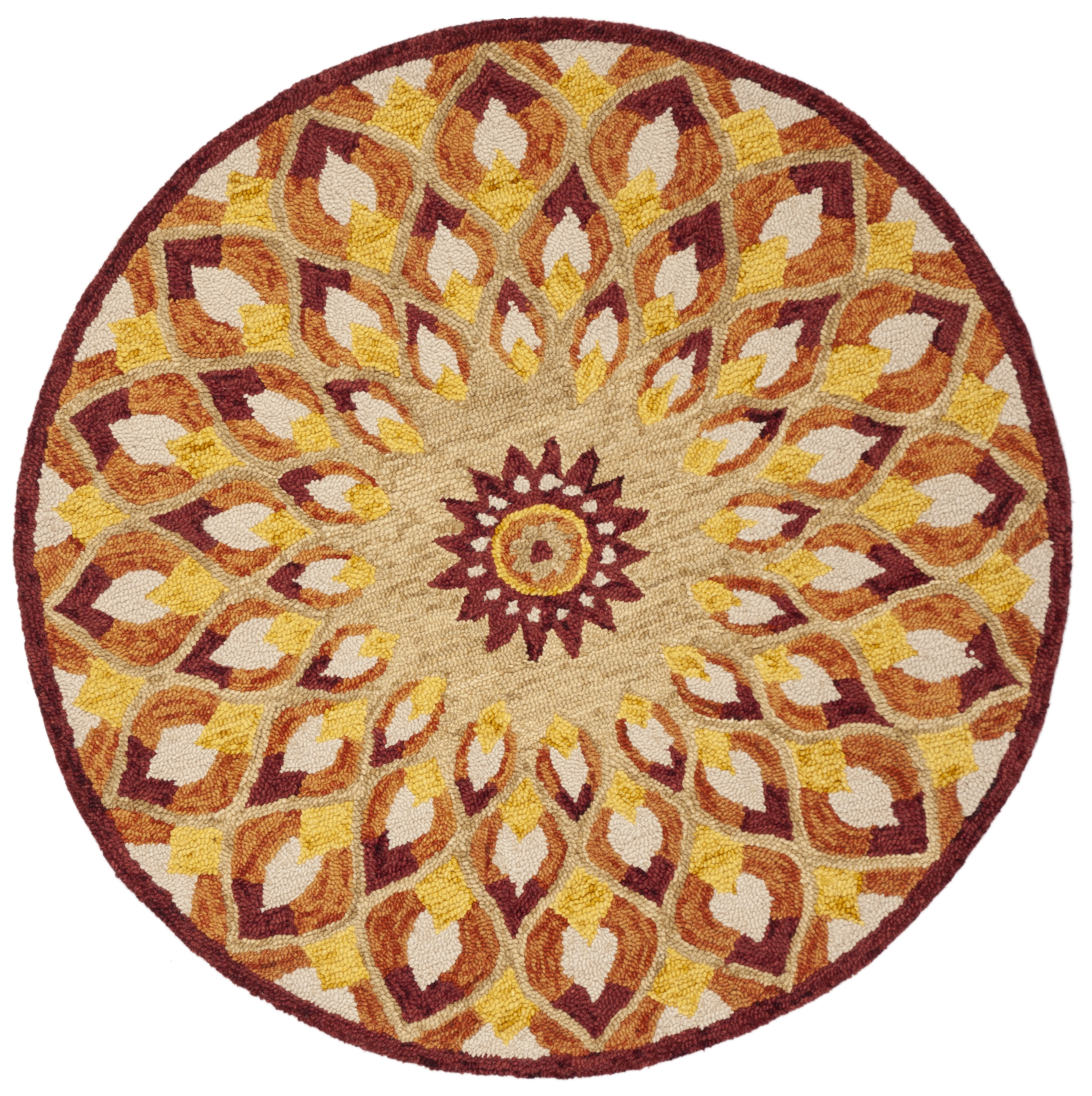 SAFAVIEH Novelty NOV603P Handmade Rust / Gold Rug