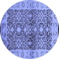 thumbnail image 1 of Ahgly Company Indoor Round Oriental Blue Industrial Area Rugs, 3' Round, 1 of 4