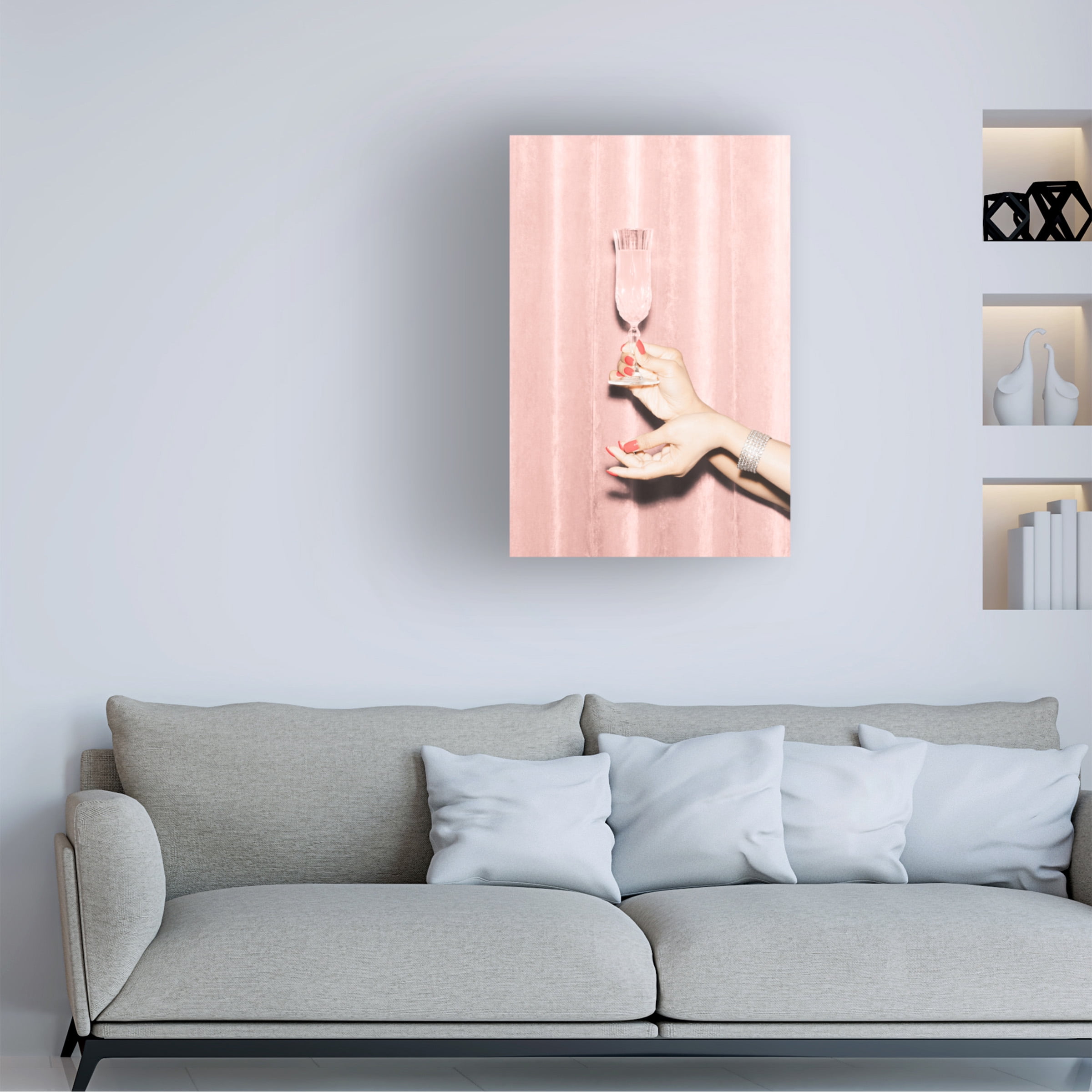1x Studio III 'Heres To Pink 01' Canvas Art