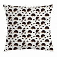 thumbnail image 1 of Hedgehog Throw Pillow Cushion Cover, Disorderly Pattern with Repetitive Cartoon Porcupine Characters, Decorative Square Accent Pillow Case, 18 X 18 Inches, Seal Brown Pale Brown White, by Ambesonne, 1 of 2