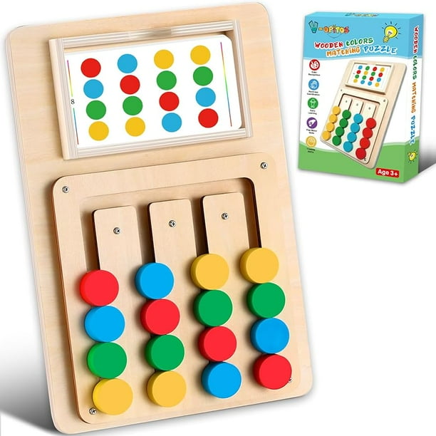 V Opitos Juguetes de rompecabezas de combinacion de colores juego de acertijos Montessori para ninos de 3 4 5 6 7 anos juguetes de viaje por carretera para ninos y ninas juegos portatiles