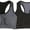 1-Bra: Black Reverses to Charcoal, variant on ToBeInStyle Women's Reversible Compression Double Layered Sports Bras Medium, Hot Pink/Grey