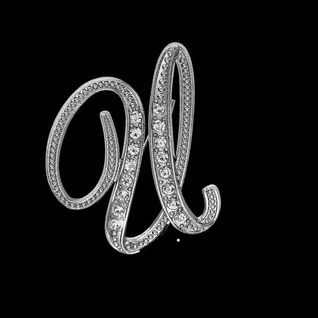 Broche de diamantes de imitación con 26 letras, elegante broche de aleación para ropa, ramillete de diamantes, broche con letras en inglés