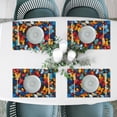 thumbnail image 6 of Placemats Set of 4 Heat-Resistant Rectangle Place Mats Vintage Art Butterfly Washable Plastic PVC Dining Table Mat Non-Slip Wipeable Woven Vinyl Placemat for Kitchen Patio Table Decor, 6 of 7