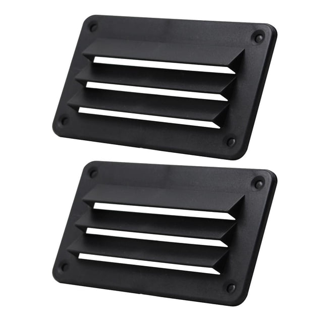 Rejilla de Ventilación Negra 140x79 Mm / 5.5 "x3.1" Cubiertas de Ventilación de Ventilación con Rejilla de Ventilación yotijar Rejilla de ventilación de barco RV