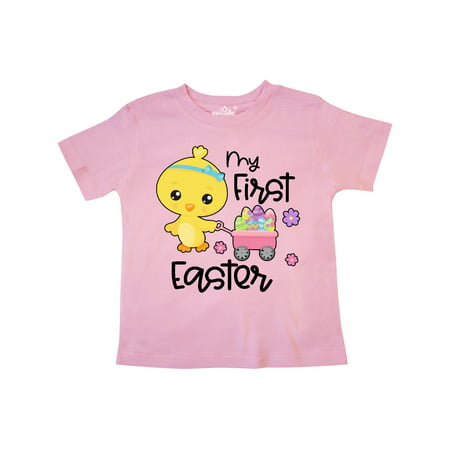 

Inktastic My 1st Easter with Baby Chick and Eggs in Wagon Gift Toddler Boy or Toddler Girl T-Shirt
