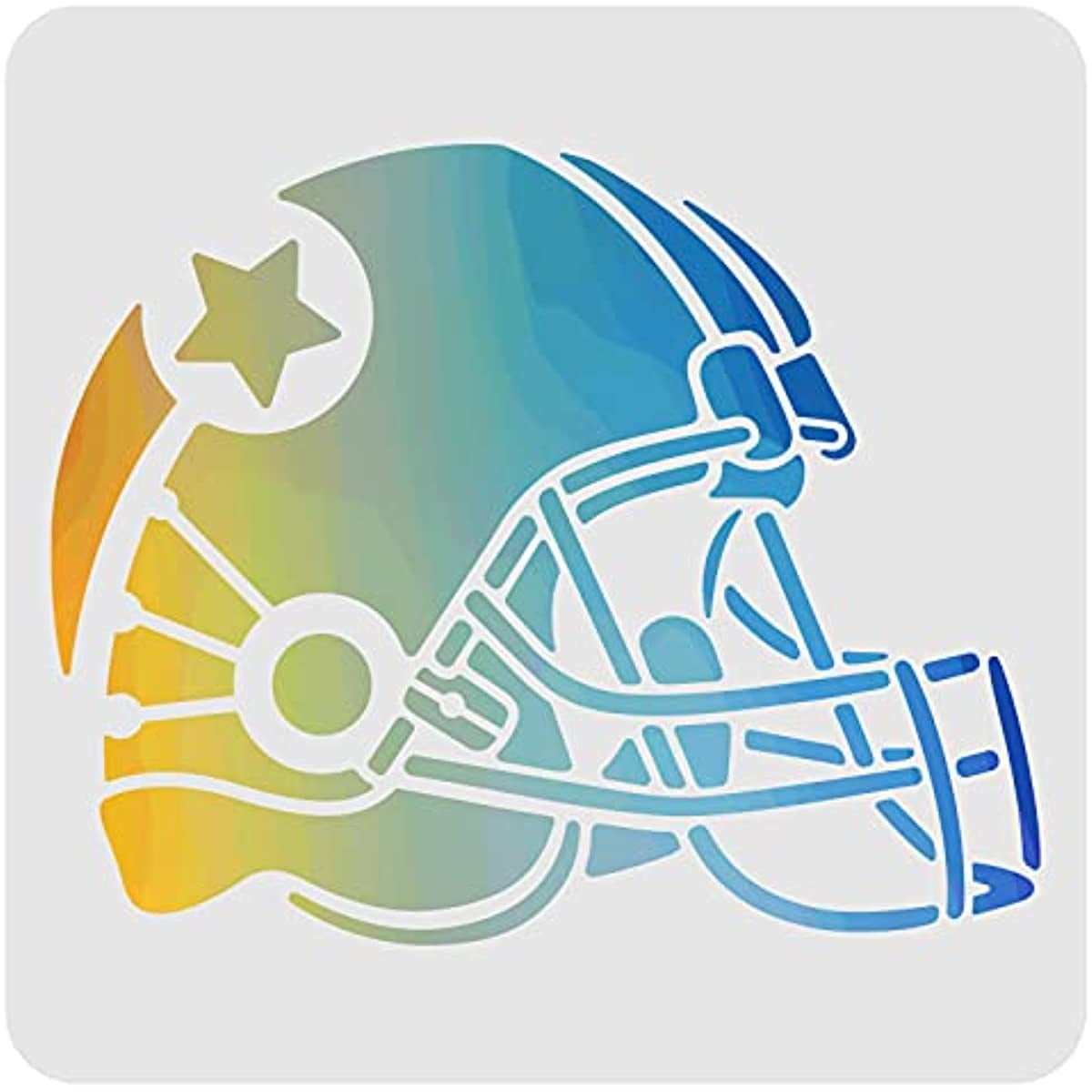 Helmet Stencils Template Plastic Football Helmet Drawing Painting
