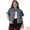 Grey Blue, variant on DARING DIVA Women's Plus Size Short Sleeve Lapel Button Denim Jacket 2X White