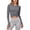 Grey, variant on TrendOFT Womens Yoga Tops Ruched Long Sleeve Crop Crew Neck Yoga Workout Casual Slim Y2K Tops Black L