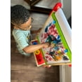 thumbnail image 3 of E1010 Magnetic All in 1 Kids Height Adjustable Drawing Dry-Erase Chalkboard Wooden Artist Easel with 3 Paint Pots and Refillable Paper Roll, 3 of 7