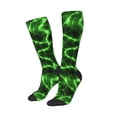 thumbnail image 2 of Easygdp Green Lightning Soccer Socks Sport Knee High Socks Calf Compression Athletic Socks for Men and Women, 2 of 9