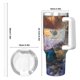 thumbnail image 5 of Taza de hielo Ariel de 40 oz con asa, taza aislada duradera que mantiene las bebidas calientes o frías, para deportes al aire libre, fitness, gran capacidad, talla única., 5 of 8