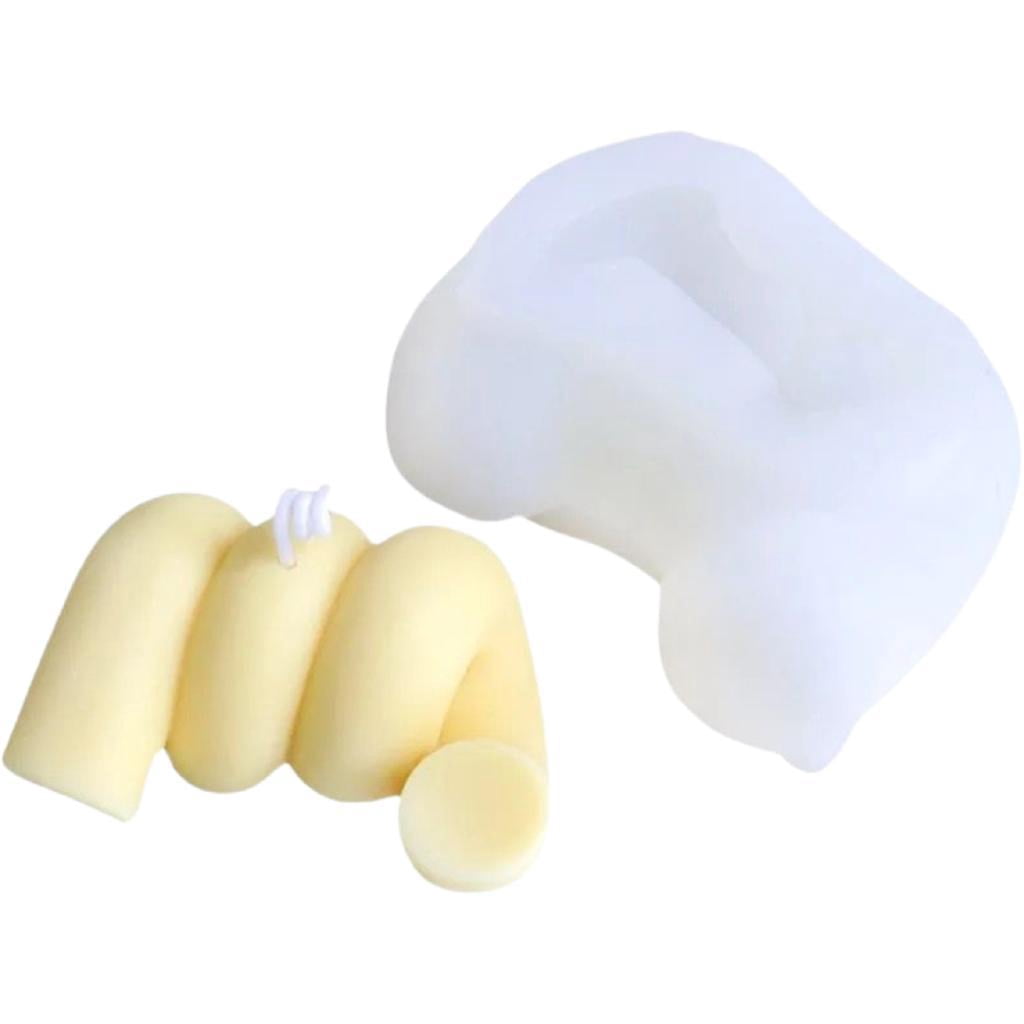 Dollar2million Candle Mold 3D Art, Coil Craft Clear Silicone