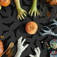 thumbnail image 5 of KatchOn Black Halloween Tablecloth Plastic - 54x90 Inch, Pack of 3 | Bats Halloween Table Cover, Halloween Table Decorations, Black Spooky Halloween Table Cloth Disposable for Halloween Decorations, 5 of 5