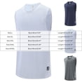 thumbnail image 3 of Beach Tank Tops for Men Athletic Shirts Sleeveless Workout Tank Top Sports Base Layer Running Basketball Training Tee Navy 4XL, 3 of 9