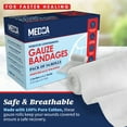 thumbnail image 2 of MEDca Rouleaux de Bandage en Gaze, Lot de 36 – 3 Pouces x 4.1 Yards Chacun, Bandage Extensible de Qualité Médicale pour Pansement et Trousses de Premiers Soins, 2 of 9