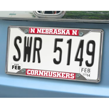 Fan Mats University of Nebraska License Plate Frame