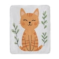 thumbnail image 2 of 50x60 inch Crystal Fleece & Arctic Fleece Blanket Soft Bed Throws for Home or Camping Orange Tabby Cat, 2 of 7