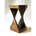 thumbnail image 2 of Millennium Suar Twisted Wood Stool Table 22 To 24H In, 2 of 3