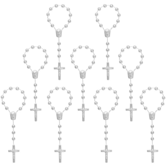 xinhuida LSQ 50 Chapelet de Baptême en Acrylique Mini Chapelet Convenant à la Première Communion Cadeau de Fête de Christening Convenant aux Recuerditos de Bautismobaptism Chapelet pour Doigts Décenarios, Plastique Acrylique, Plastique