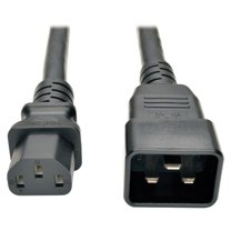 Heavy-Duty Power Cord for PDU 15A 12 AWG IEC-320-C13 to IEC-320-C20 - 3 ft.