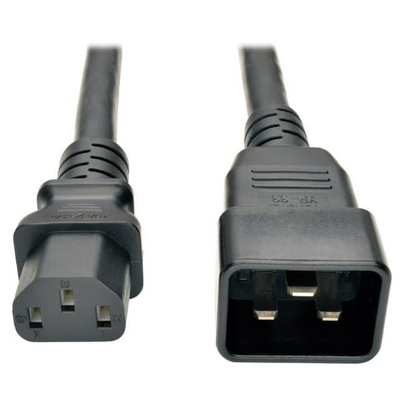 Heavy-Duty Power Cord for PDU 15A 12 AWG IEC-320-C13 to IEC-320-C20 - 3 ft.