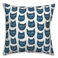 thumbnail image 2 of Creative Products Blue Cat Face Pattern 18 x 18 Spun Poly Pillow, 2 of 3